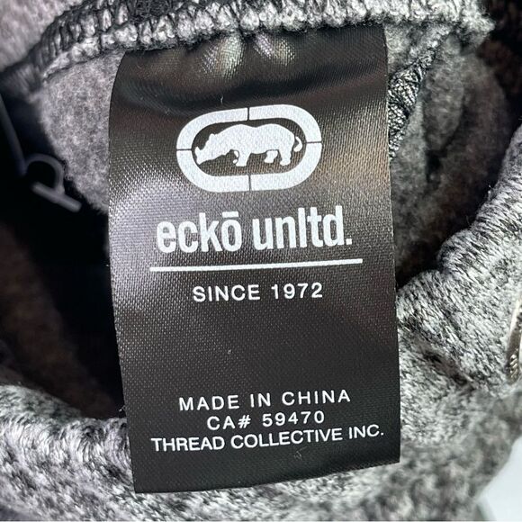 Ecko Unlimited Shorts Men's Medium Gray Fleece Lined Elastic Waist Pockets Gym - Picture 8 of 14